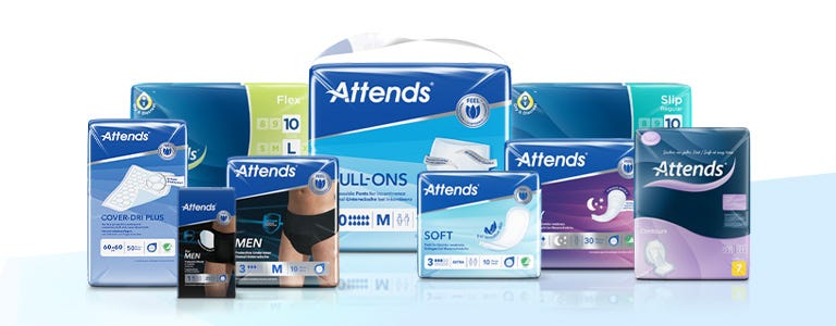 Attends Incontinence Products range
